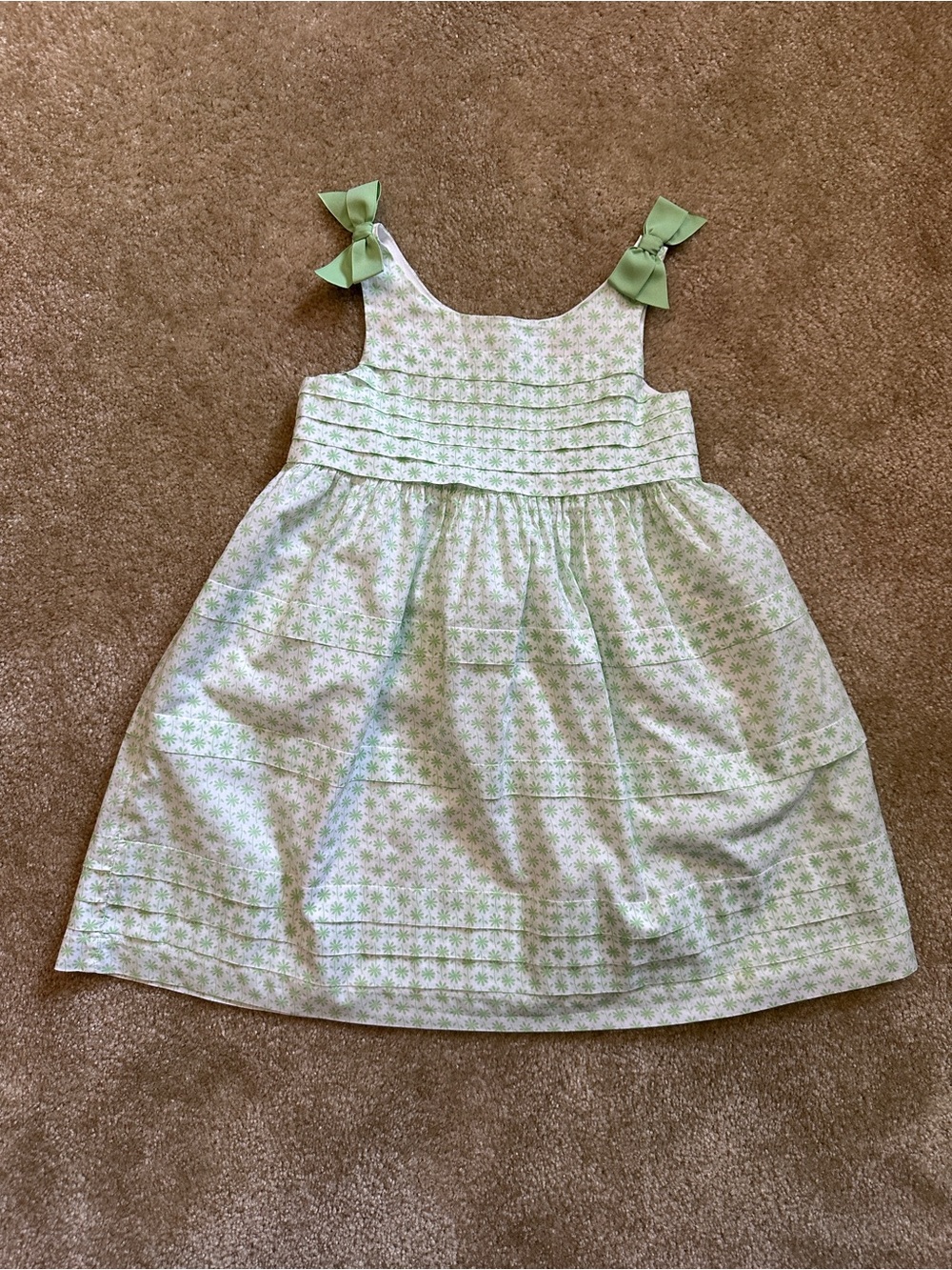 Green Floral Bow Strap Girls' Dress from Janie and Jack